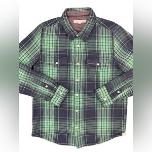 Outerknown Heavyweight Plaid Flannel Organic Cotton Long Sleeve Button Shirt